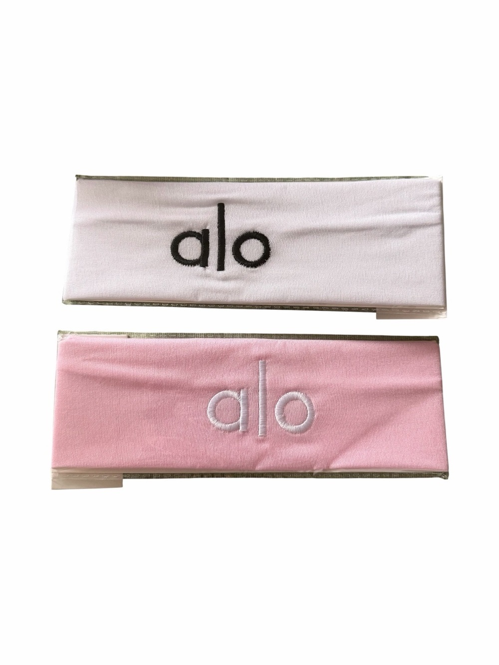 NWT-Fashion Stretch Headband-set of two- White & Pink
